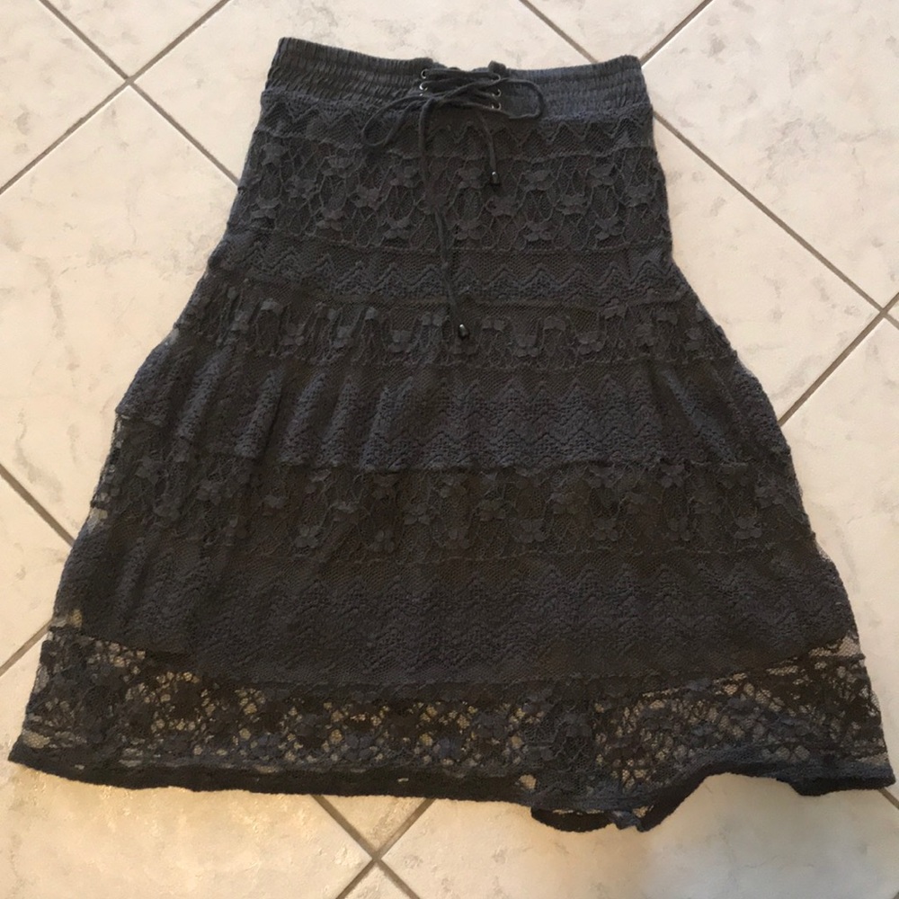 Lapis mid length skirt